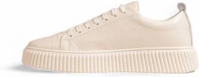 Antony Morato Witte Leren Lage Sneaker White Heren