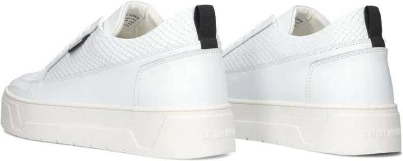 Antony Morato Witte Leren Lage Sneakers Mmfw01665 White Heren