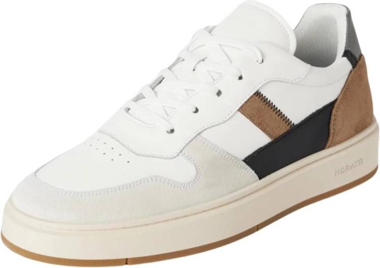 Antony Morato Witte leren sneaker emre stijl White Heren