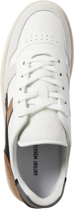 Antony Morato Witte leren sneaker emre stijl White Heren