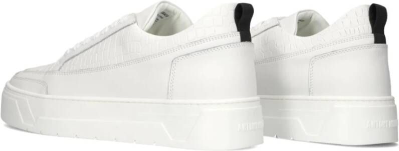 Antony Morato Witte Leren Sneakers met Krokodillenprint White Heren