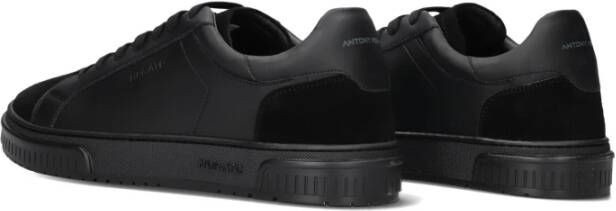 Antony Morato Zwarte Leren Lage Sneakers Black Heren