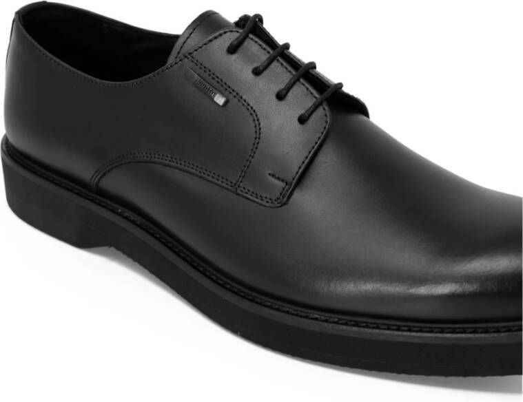 Antony Morato Zwarte Leren Veterschoenen Black Heren