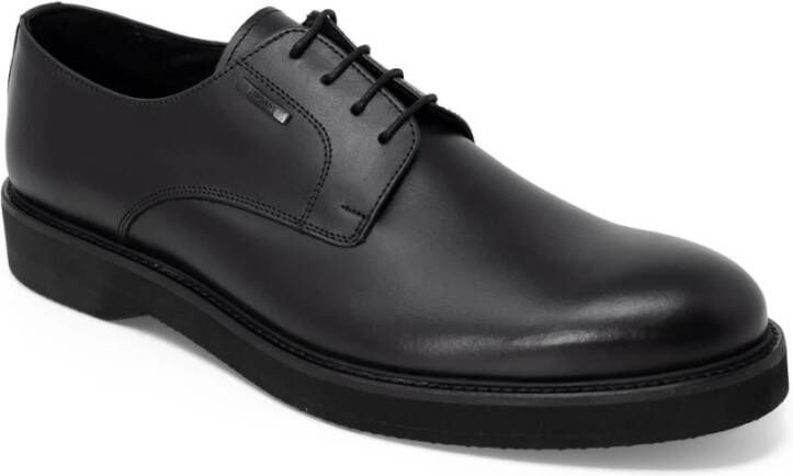 Antony Morato Zwarte Leren Veterschoenen Black Heren