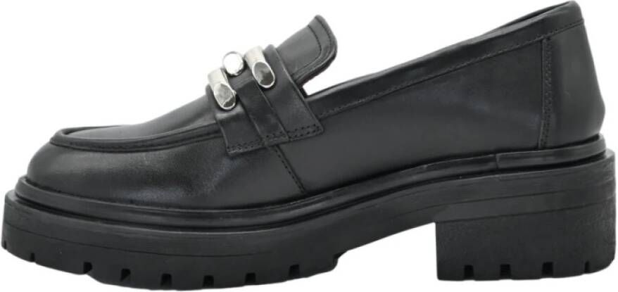 Apepazza Zwarte hakken Combat stijl Black Dames