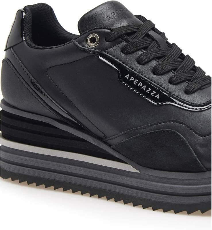 Apepazza Zwarte Linda Stijlvolle Sneakers Black Dames