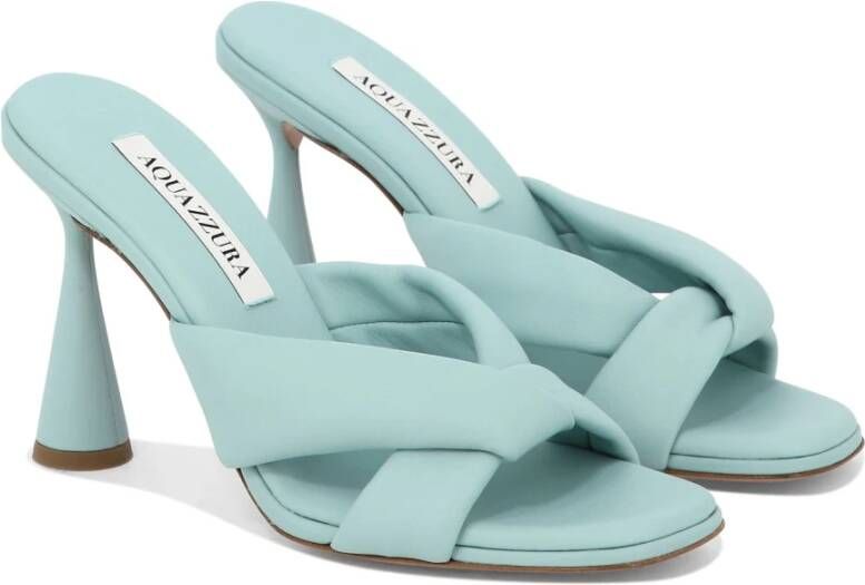 Aquazzura Amore Muiltjes Leer 100% Nappa Blue Dames