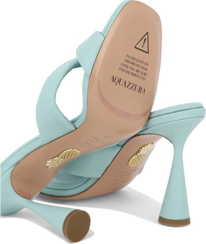 Aquazzura Amore Muiltjes Leer 100% Nappa Blue Dames