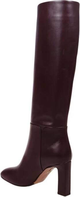 Aquazzura Aubergine Sellier Boot Red Dames