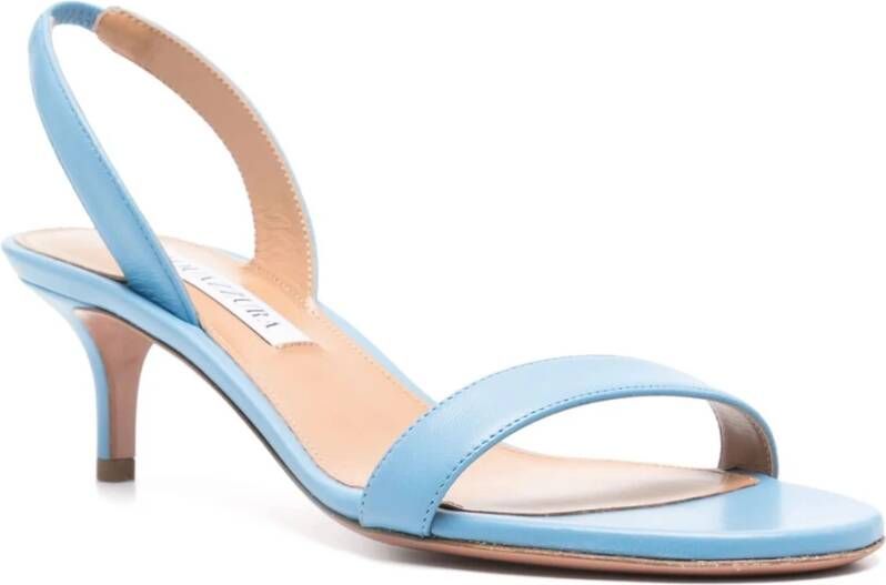 Aquazzura Blauwe Elegante Open Lage Hak Sandalen Blue Dames