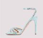 Aquazzura Blauwe Tequila Sandalen met Kristallen Blue Dames - Thumbnail 2