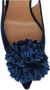 Aquazzura Blauwe Velvet Pom Hakken Blue Dames - Thumbnail 2