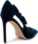 Aquazzura Blauwe Velvet Strik Pumps Blue Dames - Thumbnail 2