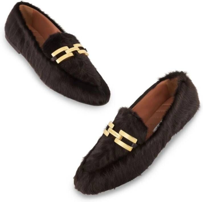 Aquazzura Bruine Loafer Schoenen Elegante Stijl Brown Dames