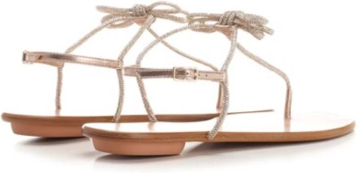 Aquazzura Capri Nights Kristal Sandalen Beige Dames