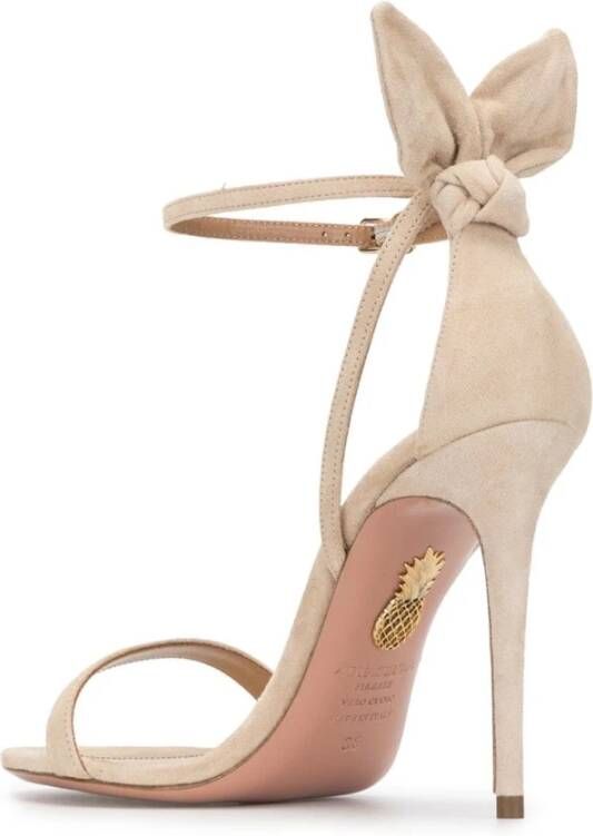 Aquazzura Elegant Beige Platte Sandalen Beige Dames