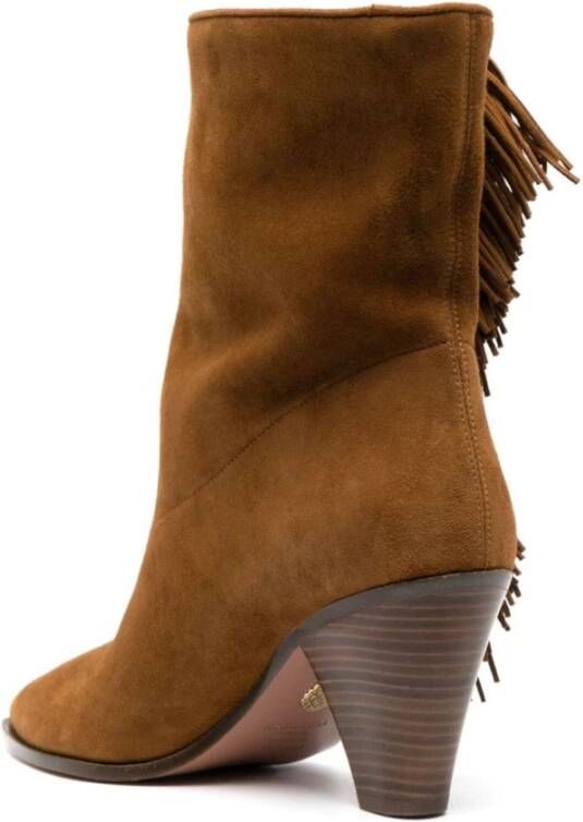 Aquazzura Elegant Marfa Bootie 70 Brown Dames