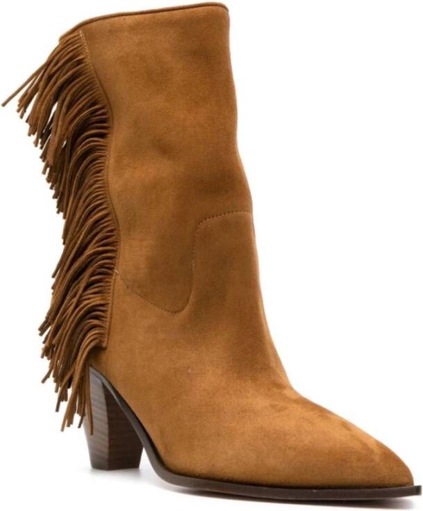 Aquazzura Elegant Marfa Bootie 70 Brown Dames