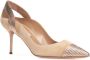 Aquazzura Elegant Pointed Toe Suede Pumps Beige Dames - Thumbnail 2