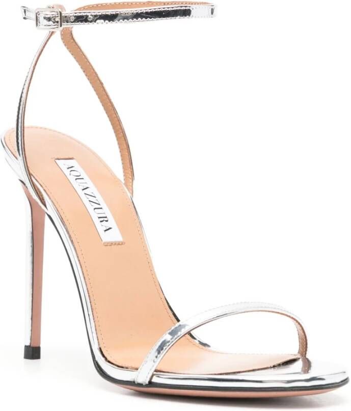 Aquazzura Elegante Zilveren Hoge Hak Pumps Gray Dames