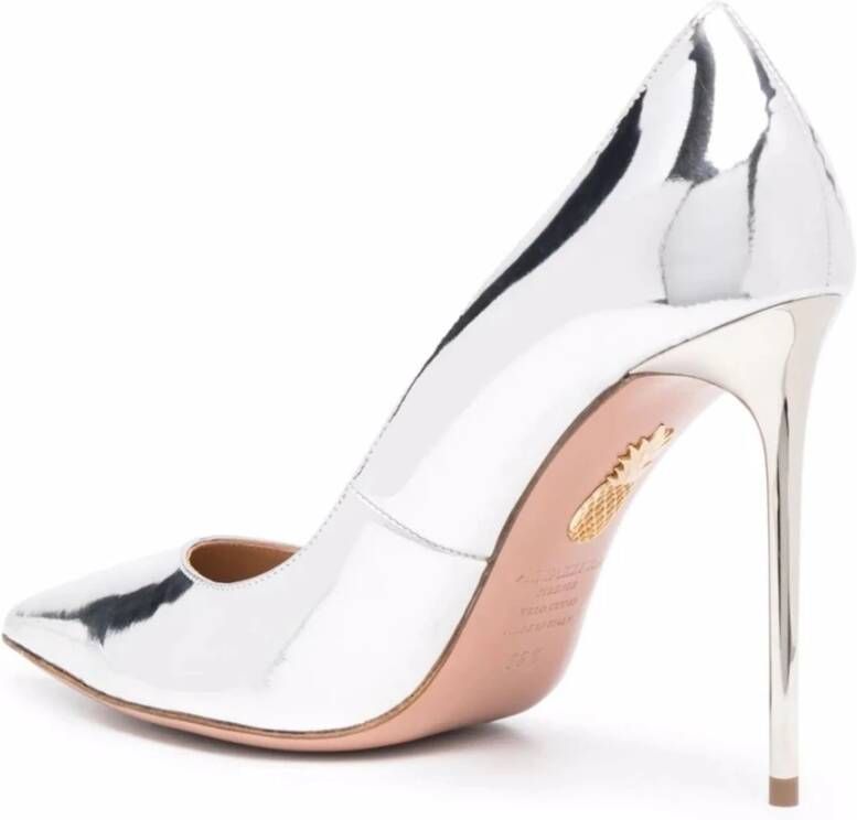 Aquazzura Elegante Zilveren Hoge Hakken Pumps Gray Dames