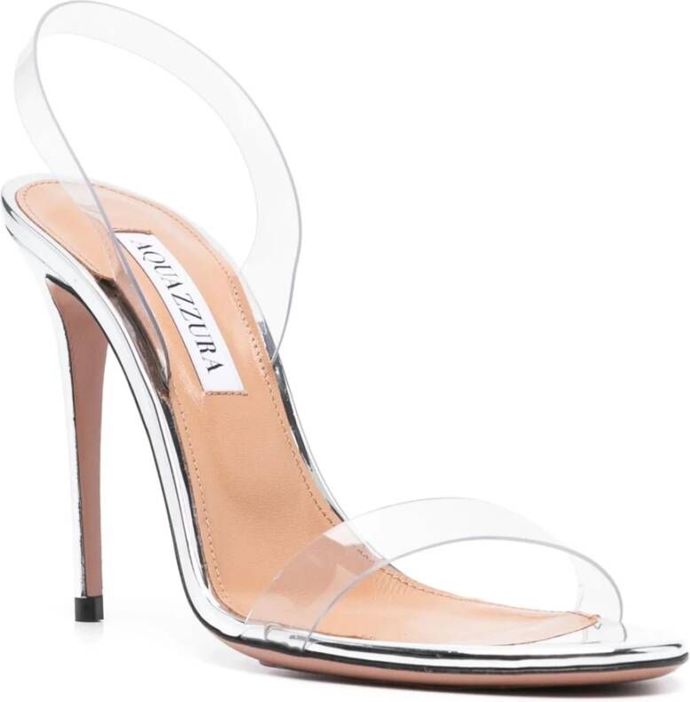 Aquazzura Elegante Zilveren PVC Pumps Gray Dames