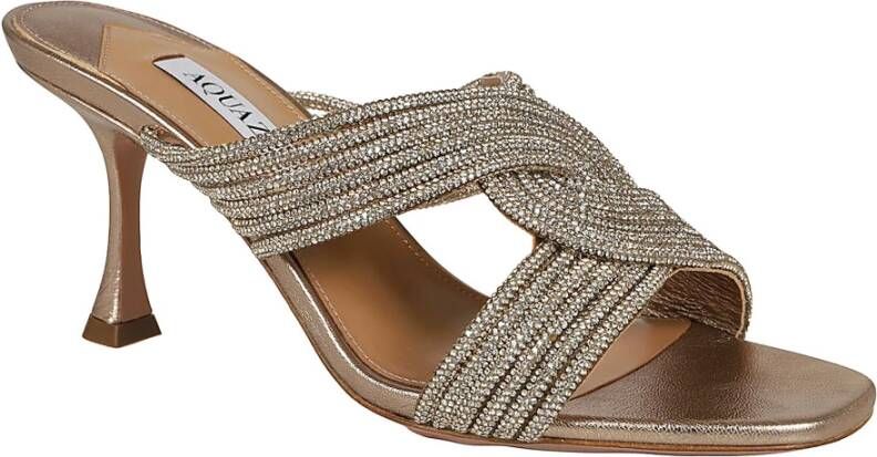 Aquazzura Flat Sandals Gray Dames