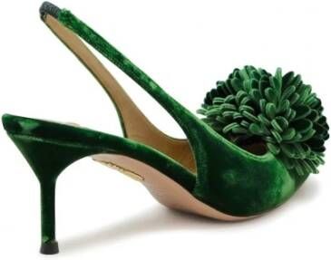 Aquazzura Groene Velvet Pump Schoenen Green Dames