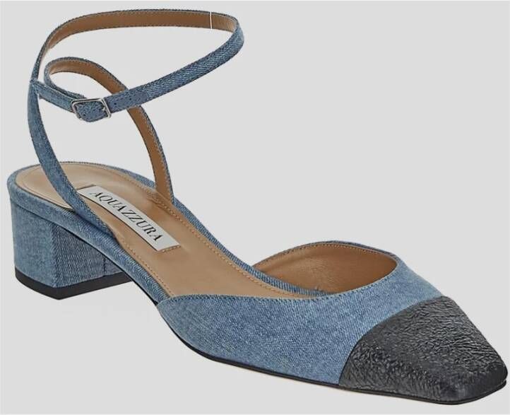 Aquazzura Katoenen Pump voor Moderne Vrouw Blue Dames