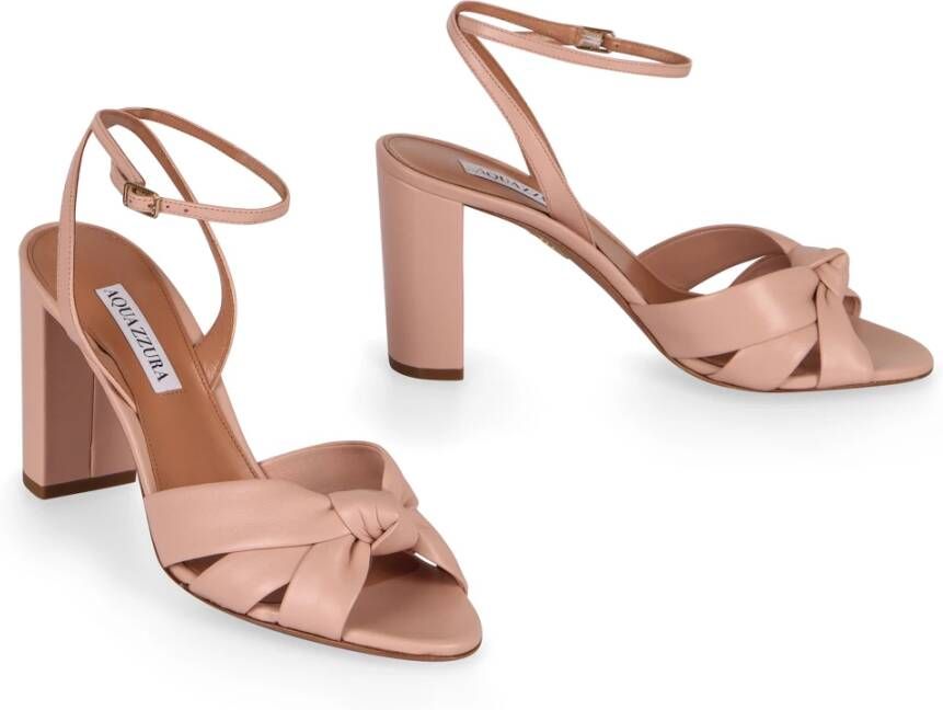 Aquazzura Leren Gesp Sandalen Pink Dames