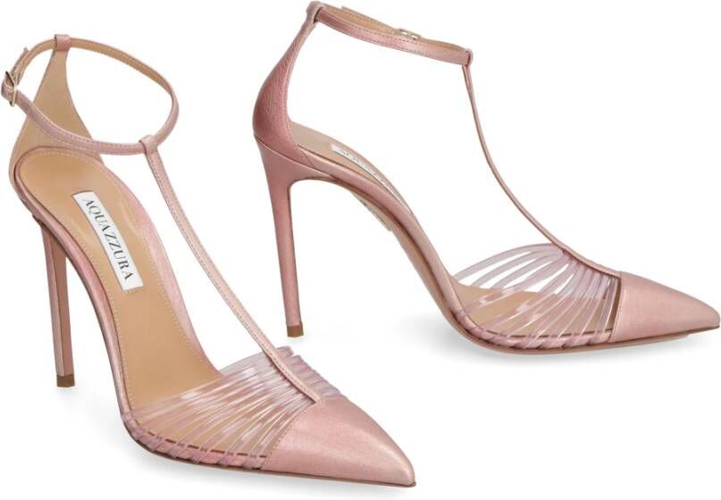 Aquazzura Leren pumps met enkelband Pink Dames