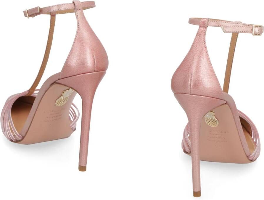 Aquazzura Leren pumps met enkelband Pink Dames