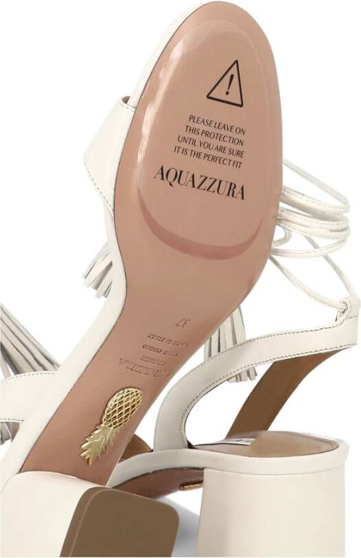 Aquazzura Nappa Leren Alu Sandalen White Dames