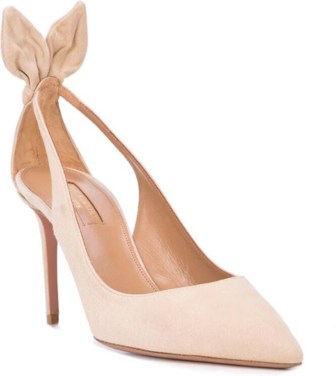 Aquazzura Nude Bow Tie Pump Beige Dames