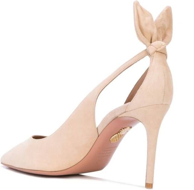 Aquazzura Nude Bow Tie Pump Beige Dames