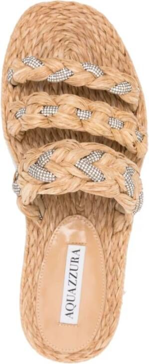 Aquazzura Platform Sandaal in Natuurlijke Costiera Stijl Beige Dames