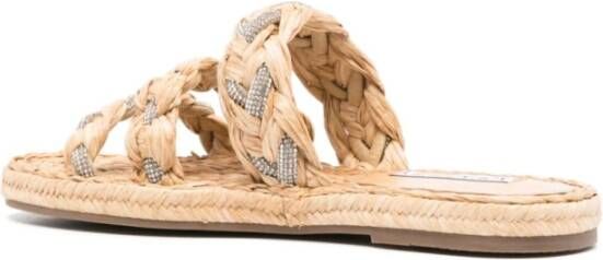 Aquazzura Platform Sandaal in Natuurlijke Costiera Stijl Beige Dames