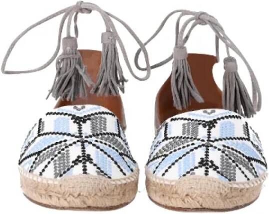 Aquazzura Pre-owned Canvas flats Multicolor Dames