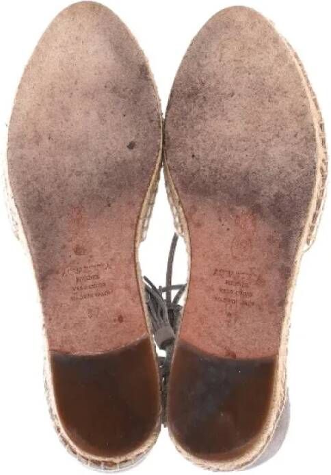 Aquazzura Pre-owned Canvas flats Multicolor Dames