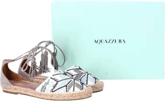 Aquazzura Pre-owned Canvas flats Multicolor Dames