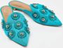 Aquazzura Pre-owned Fabric flats Blue Dames - Thumbnail 3