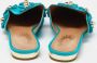 Aquazzura Pre-owned Fabric flats Blue Dames - Thumbnail 4