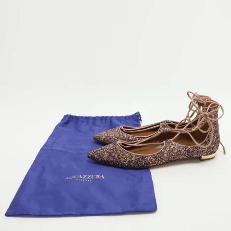 Aquazzura Pre-owned Fabric flats Multicolor Dames