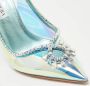 Aquazzura Pre-owned Fabric heels Blue Dames - Thumbnail 7