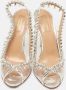 Aquazzura Pre-owned Fabric heels Gray Dames - Thumbnail 3