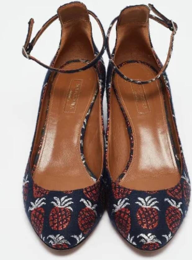 Aquazzura Pre-owned Fabric heels Multicolor Dames