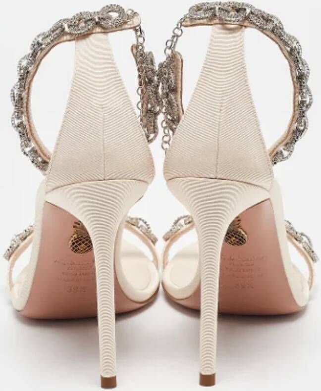 Aquazzura Pre-owned Fabric sandals Beige Dames