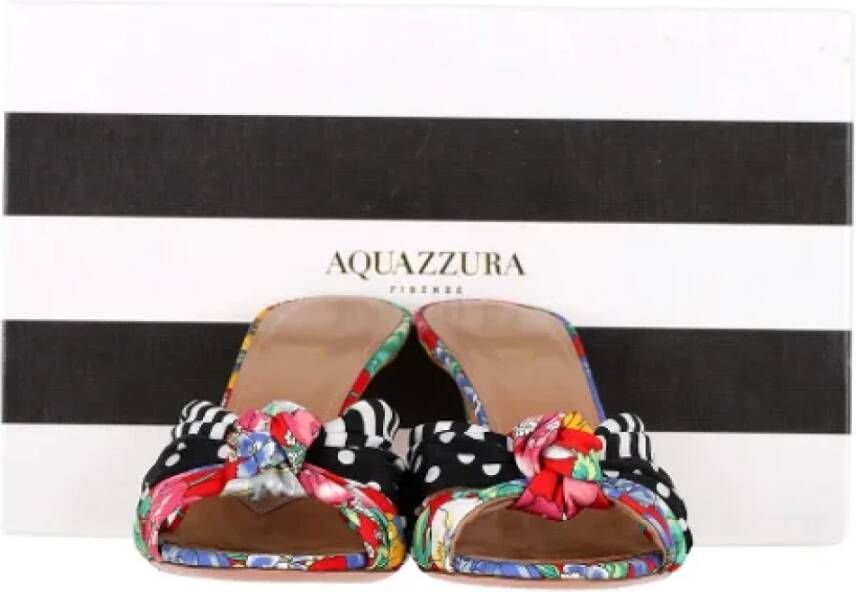 Aquazzura Pre-owned Fabric sandals Multicolor Dames