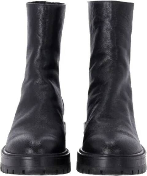 Aquazzura Pre-owned Leather boots Black Dames