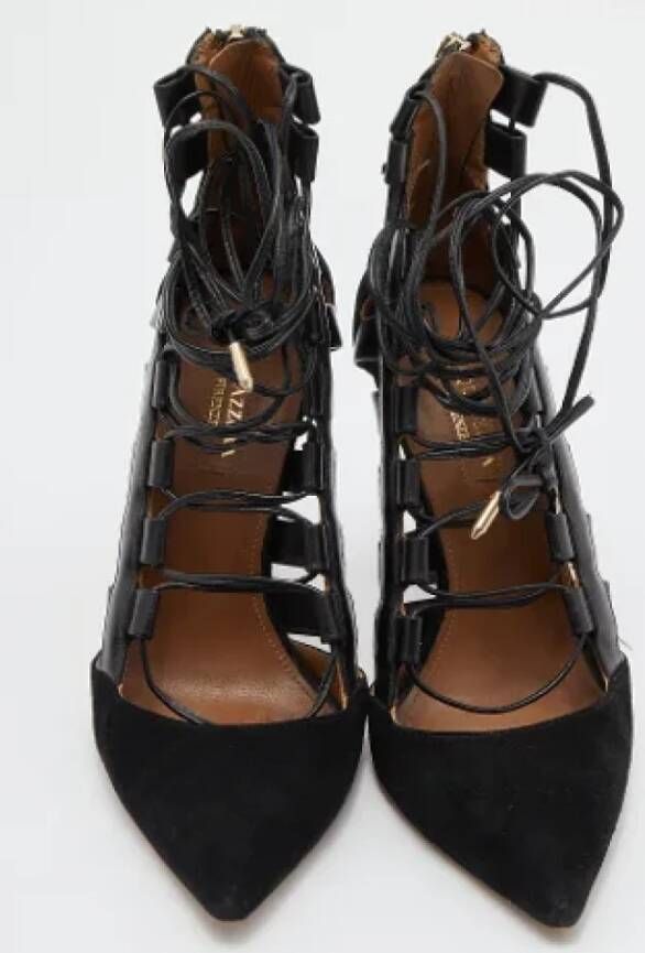 Aquazzura Pre-owned Leather boots Black Dames